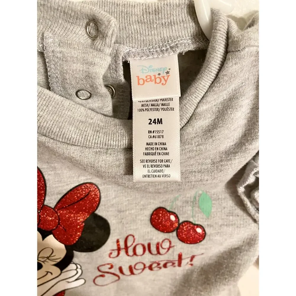 EUC How Sweet Minnie Mouse Set Size 24 Months